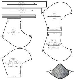 Fashion sewing patterns for Face mask 7816